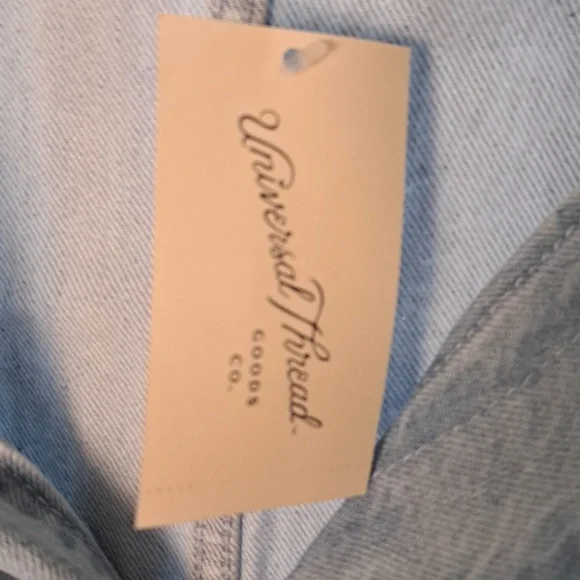 Universal Thread Light Blue Denim Utility Jumpsuit 10 Inseam 30" - Picture 4 of 7